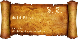 Wald Rita névjegykártya
